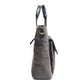 Voyager Canvas Leather Briefcase, Gray