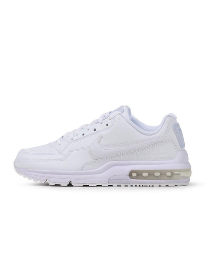 White Nike Men's Air Max LTD 3 sneakers, side view with visible Air Max cushioning and classic low-top design