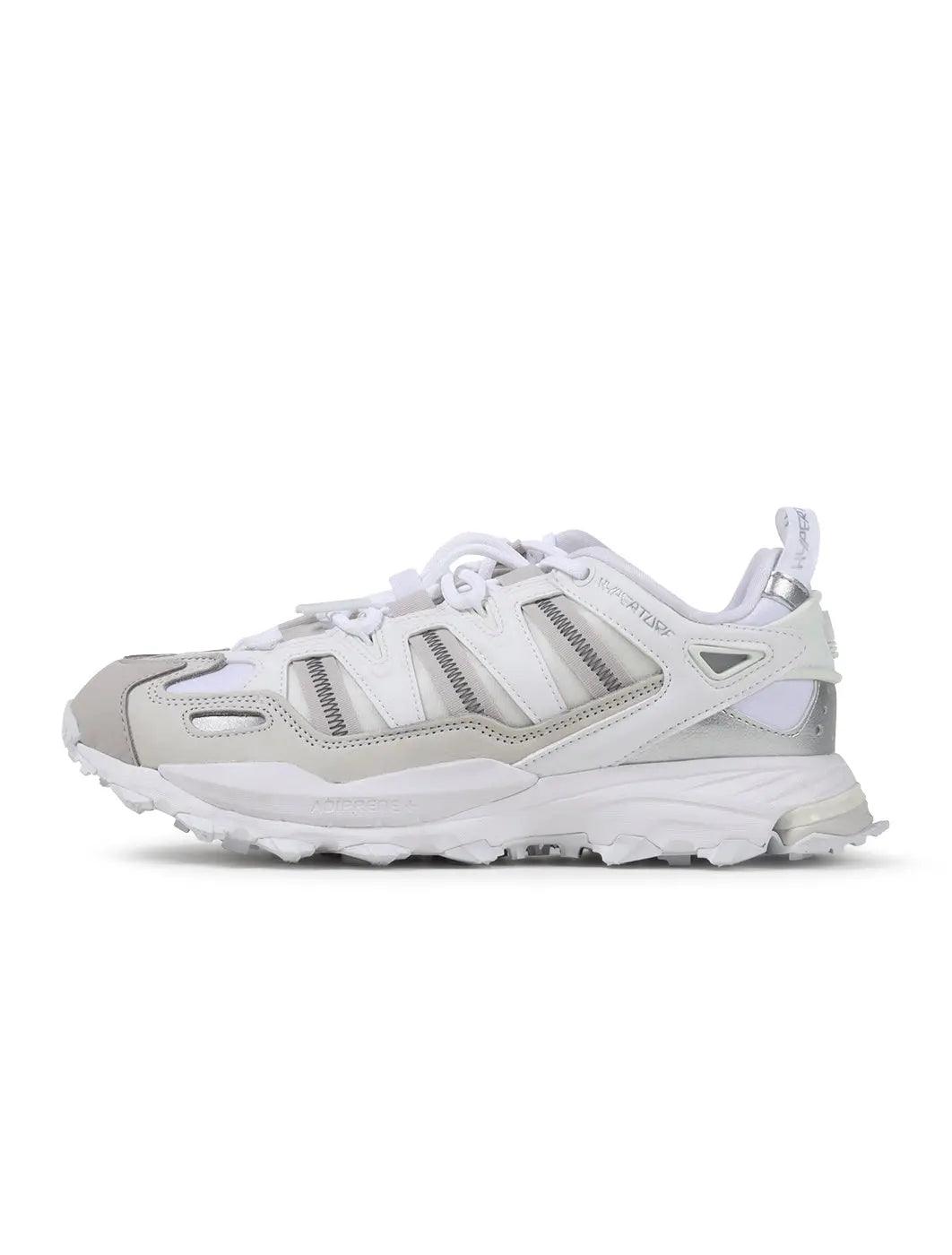 Men's Adidas Hyperturf footwear in Cloud White, side view