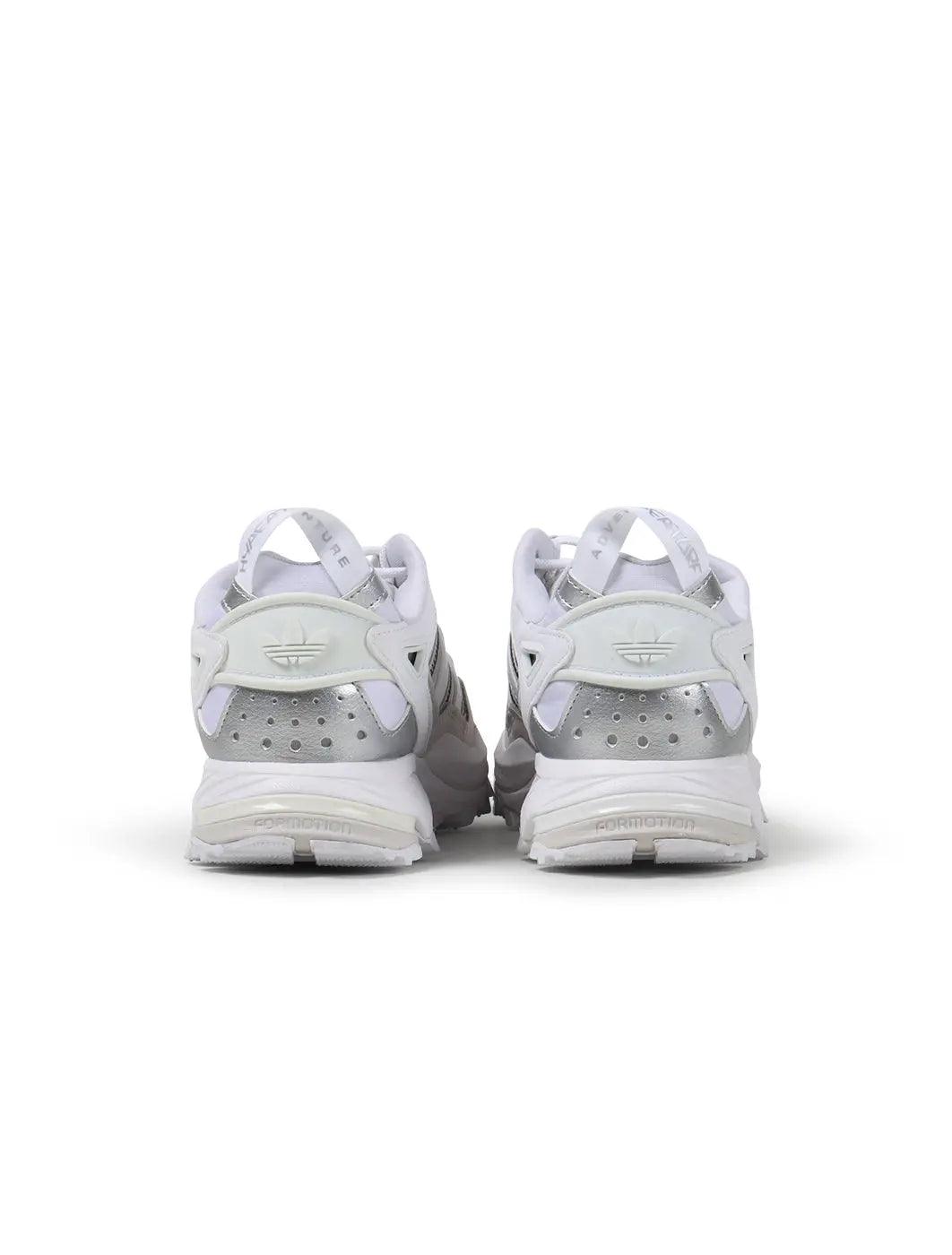 Adidas men's Hyperturf footwear in Cloud White, side view showing rugged outdoor-inspired design