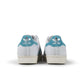 Denim Exchange men's Adidas Superstar sneakers in preloved blue, side view