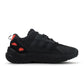 Men's Adidas ZX 22 Boost footwear in black with Solar Red accents, side view