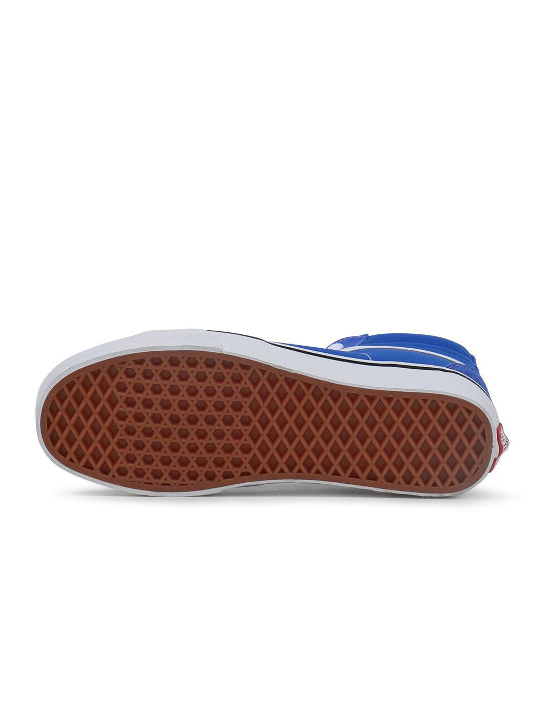 Men's Vans Sk8-Hi footwear in dazzling blue, high-top sneaker design