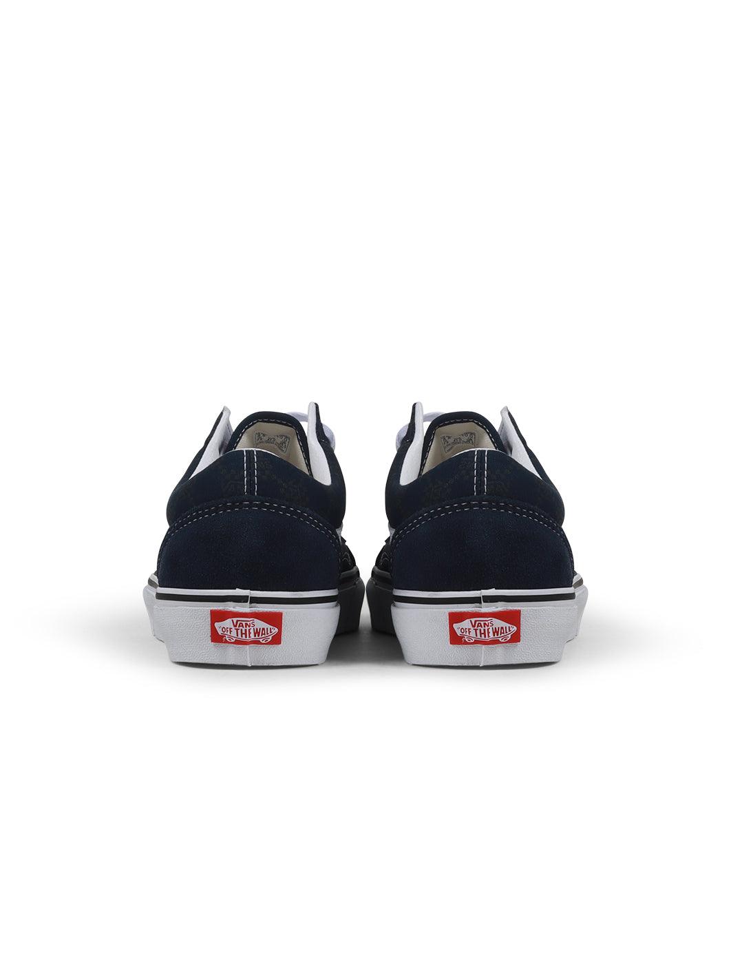 Vans Men's Old Skool sneakers in Parisian Night Monogram with black and white design, casual footwear for men.