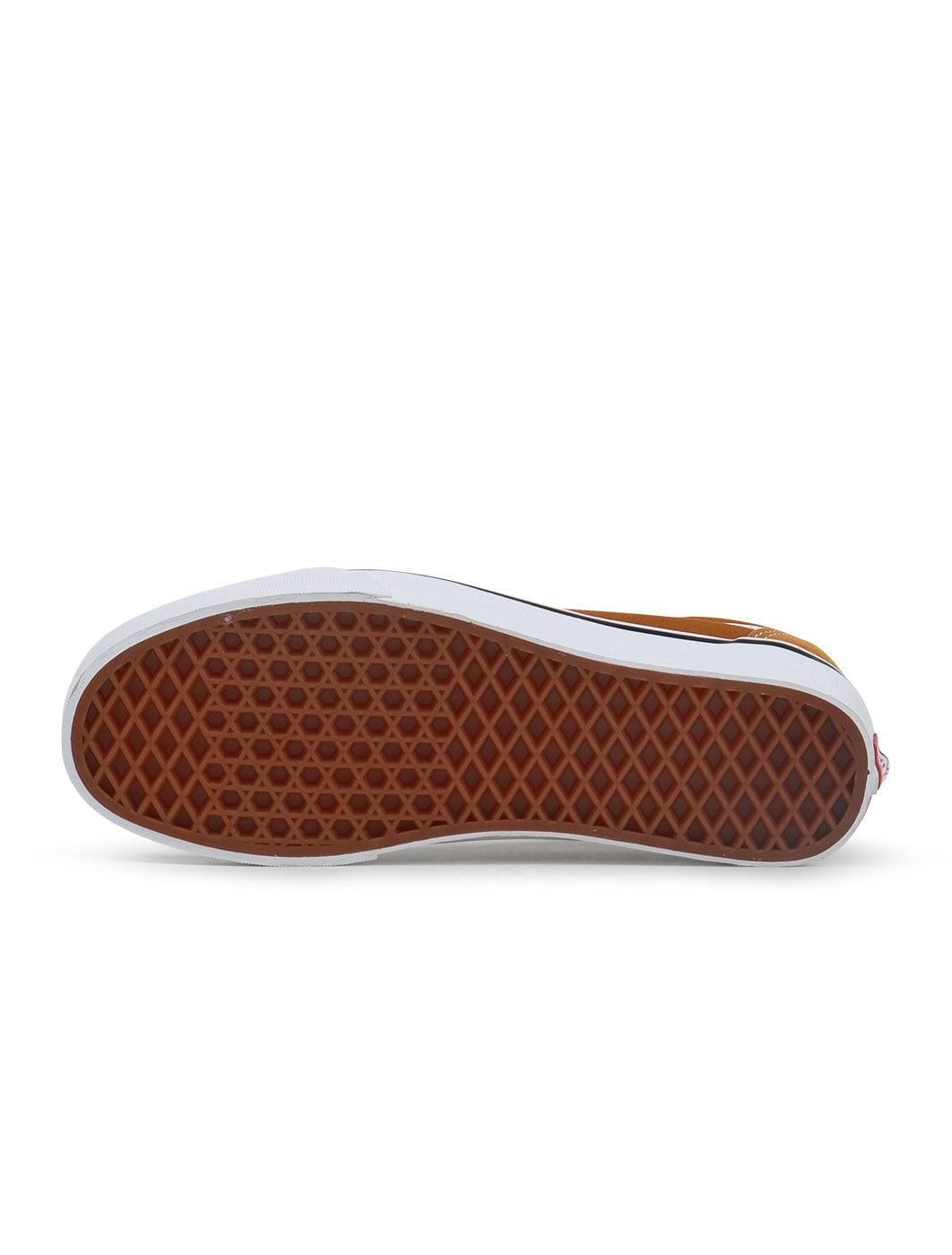 Vans Men's Old Skool sneakers in Golden Brown, casual footwear with white side stripe and classic skate shoe design.