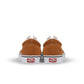 Vans men's Old Skool sneakers in golden brown suede and canvas with white rubber sole, casual footwear for men.