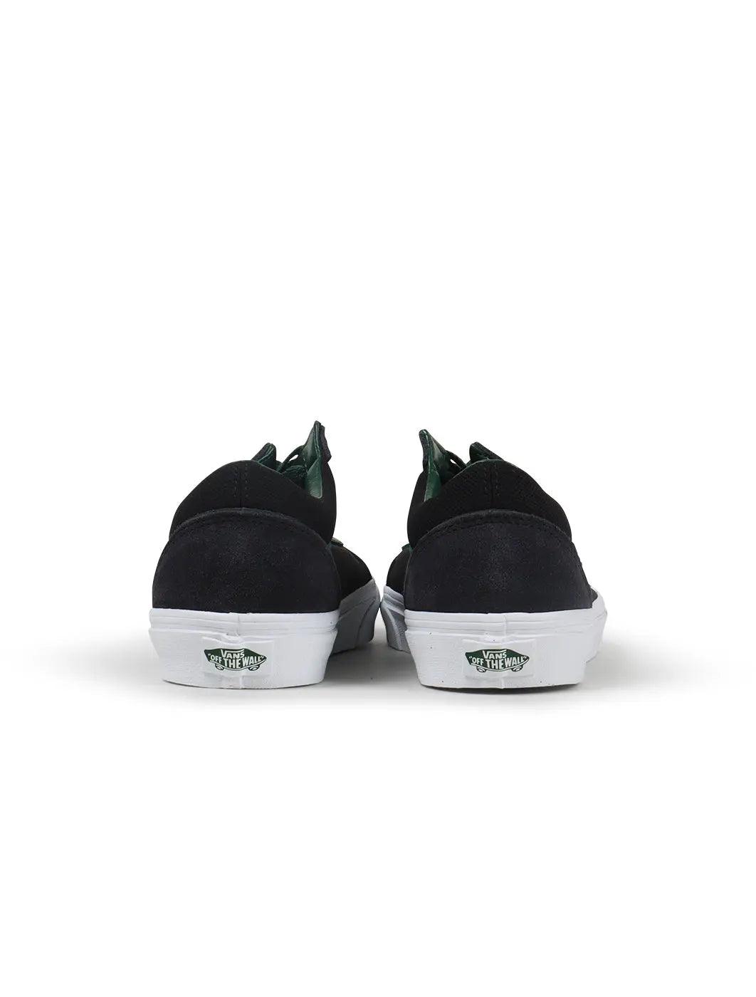 Men's Vans Old Skool sneakers in stone green, casual footwear with classic skate shoe design and white side stripe.