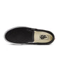 Denim Exchange men's black classic slip-on shoes with low-profile design and elastic side panels