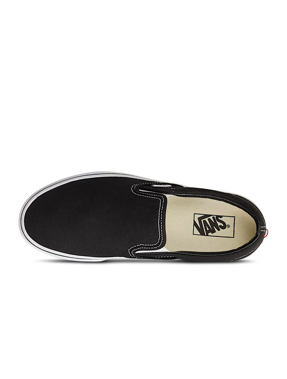 Denim Exchange men's black classic slip-on shoes with low-profile design and elastic side panels