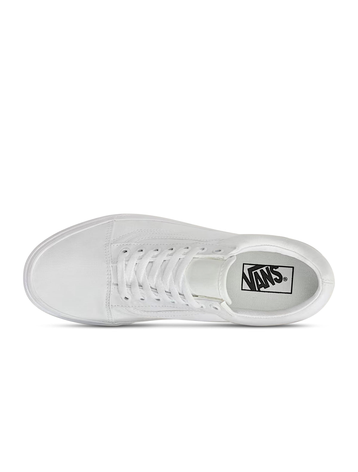 Vans men's Old Skool Lowpro white sneakers by Denim Exchange in a low-top design