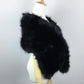 Black Wedding / Bridal Faux Fur Shawl (Lilian Blk03)