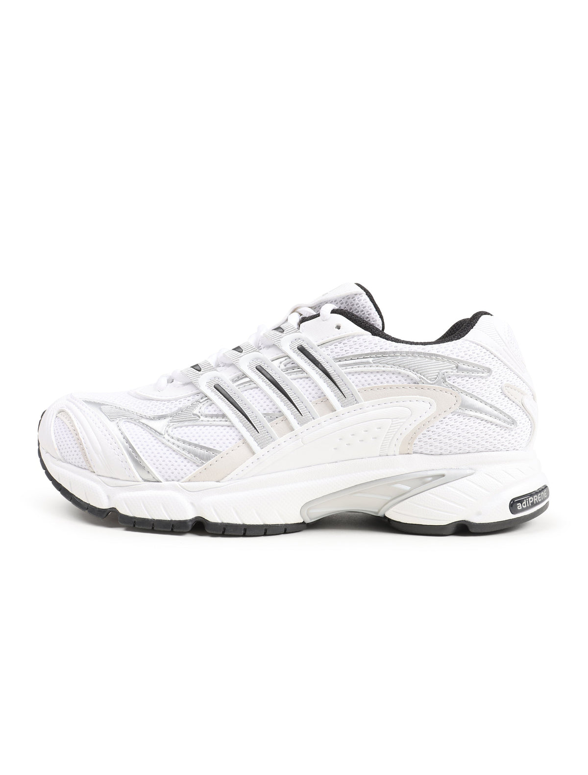 Men's Adidas Temper Run 2.0 sneakers in Cloud White, side viewynthetic sneaker design