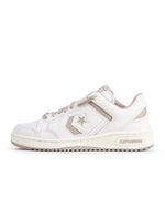 Converse men's Weapon Low sneakers in natural ivory, casual footwear with white laces and rubber sole, stylish and comfortable.