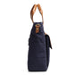 Voyager Canvas Leather Briefcase, Dark Blue