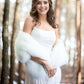 Bridal Ivory White Fur Shawl (Lilian Wht01)