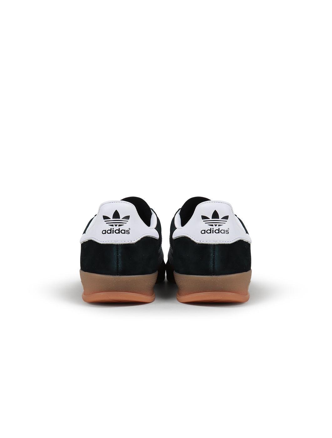 Men's Adidas Gazelle Indoor sneakers in black, side view