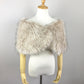 Blush with Black Tips Faux Fur Wrap (Serena Blu02)
