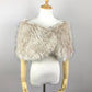 Blush with Black Tips Faux Fur Wrap (Serena Blu02)