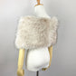 Blush with Black Tips Faux Fur Wrap (Serena Blu02)