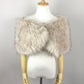 Blush with Black Tips Faux Fur Wrap (Serena Blu02)