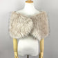 Blush with Black Tips Faux Fur Wrap (Serena Blu02)