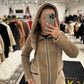 Reversible Faux Fur Suede Hooded Jacket