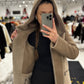 Reversible Faux Fur Suede Hooded Jacket