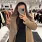 Reversible Faux Fur & Suede Jacket with Hood
