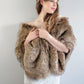 Brown Faux Fur Shawl (Butterfly Brw03)