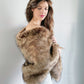 Brown Faux Fur Shawl (Butterfly Brw03)