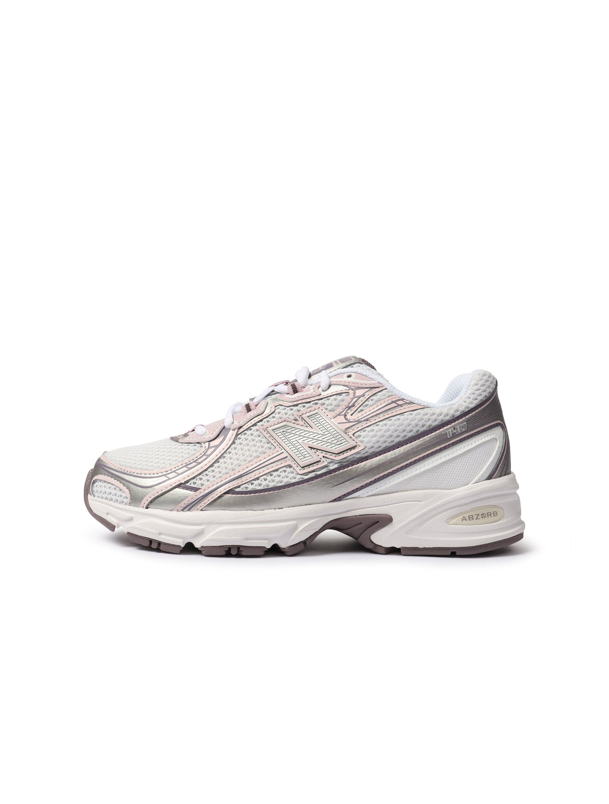 New Balance Women's 740 purple and white athletic shoes, showcasing stylish women's footwear with comfortable design