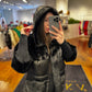 Claire Eco-Fur Bio-Down Fill Jacket in Black