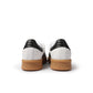 White Adidas Big Kids Samba XLG gradeschool footwear with classic design, shown from a side view on a white background.