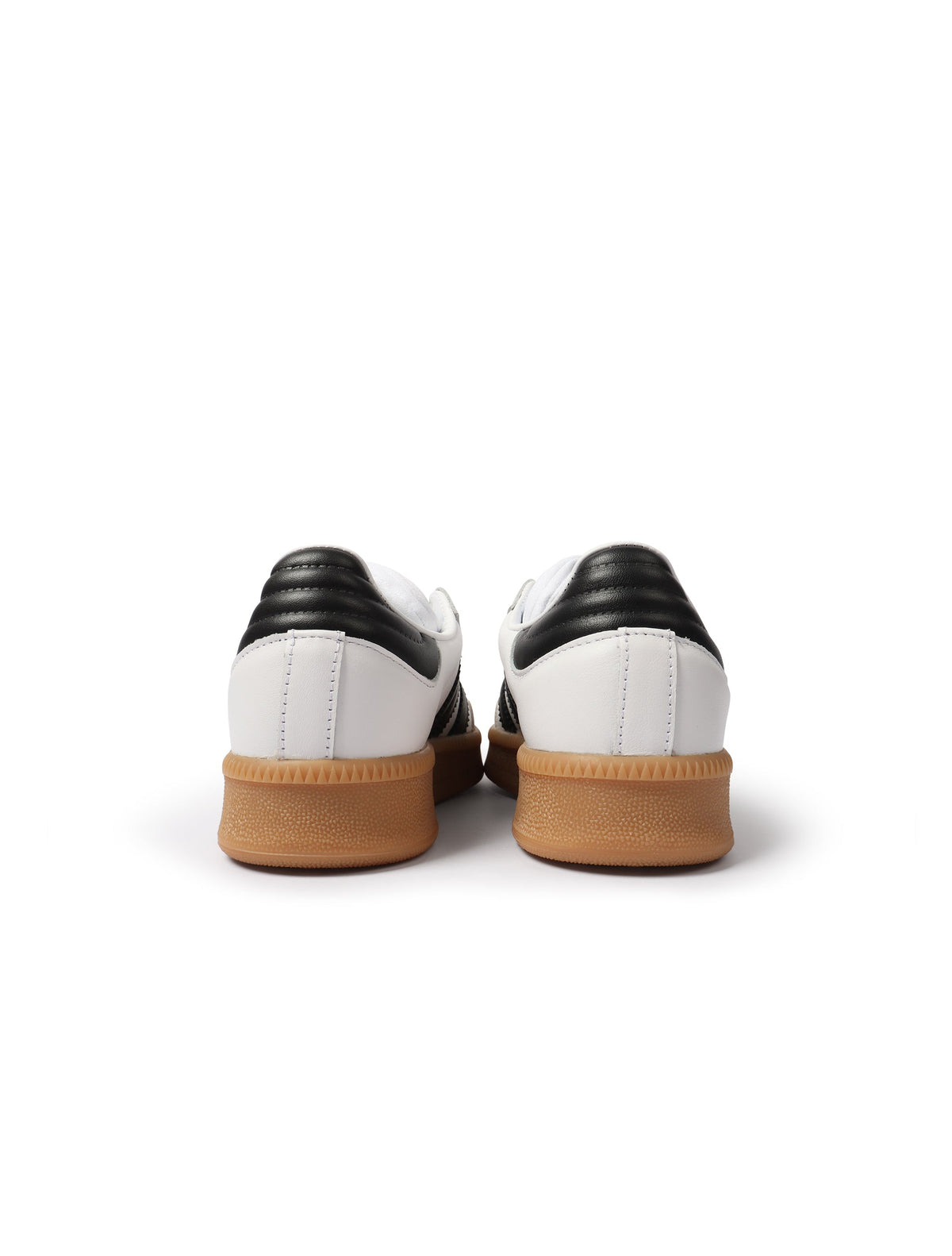 White Adidas Big Kids Samba XLG gradeschool footwear with classic design, shown from a side view on a white background.