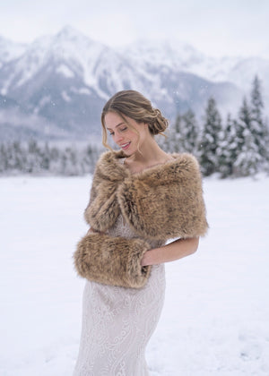 Brown Fur Wrap (Serena Brw03)