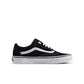 Denim Exchange men's Vans Old Skool sneakers in black and white side view