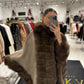 Luxury Double-Face Wool Poncho with Genuine Polar Fox
