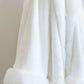 Super Warm Ivory White Faux Fur Cape (SJuliet Wht01)