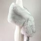 Light Gray / Silver with Black Tips Fur Shawl (Lilian LGry01)