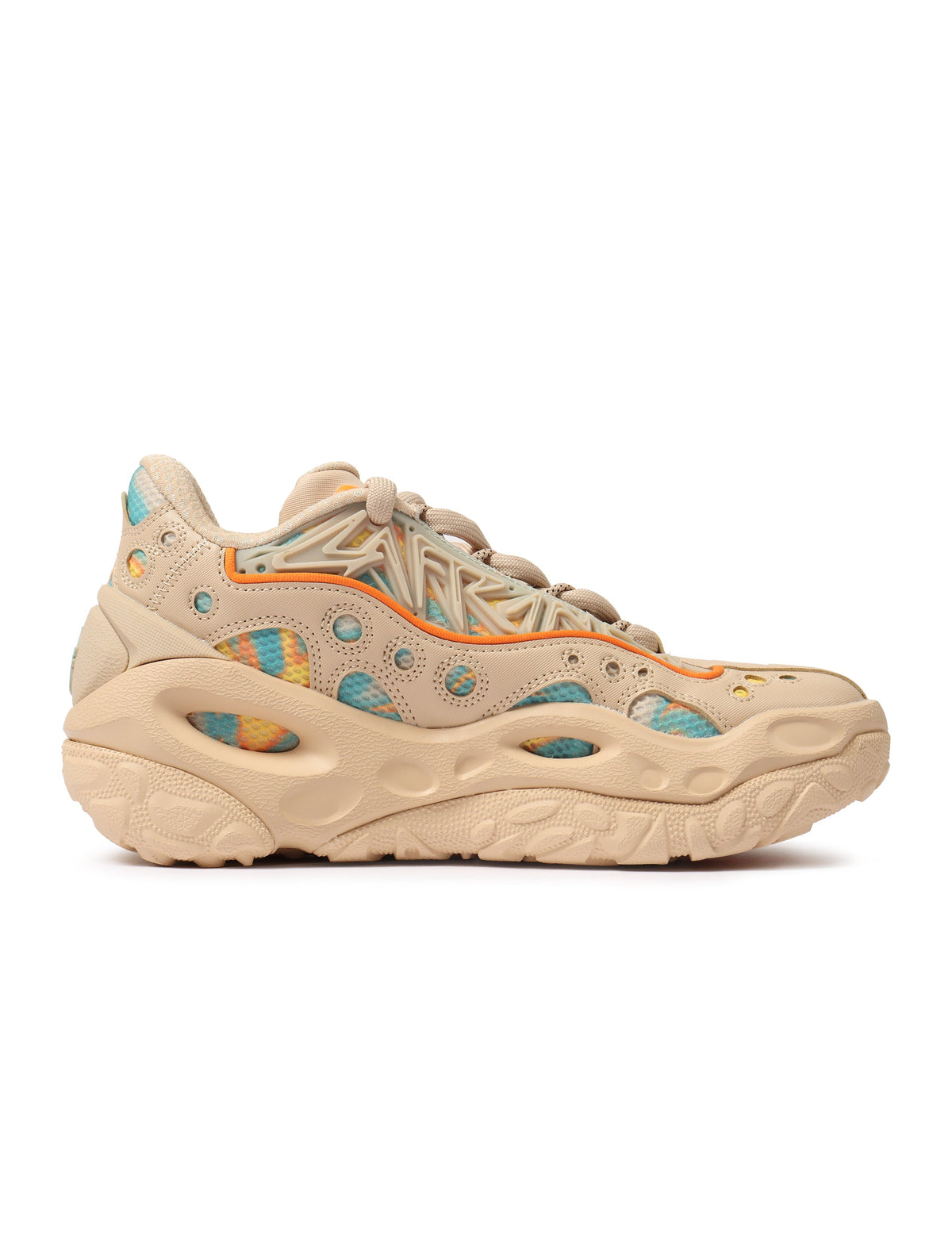 Puma LaFrance RNR “Flare” men's footwear in light sand with orange accents