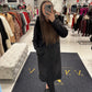 Reversible Faux Fur & Suede Hooded Coat