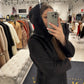 Reversible Faux Fur & Suede Hooded Coat
