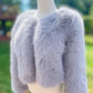 Grey Faux Fur Bridal Jacket (Anna Gry07)