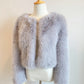 Grey Faux Fur Bridal Jacket (Anna Gry07)