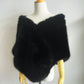 Black Faux Fur Shawl (Butterfly Blk07)