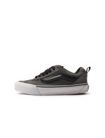 Vans men's Knu School suede shoes in pewter gray, side view