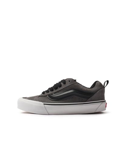Vans men's Knu School suede shoes in pewter gray, side view