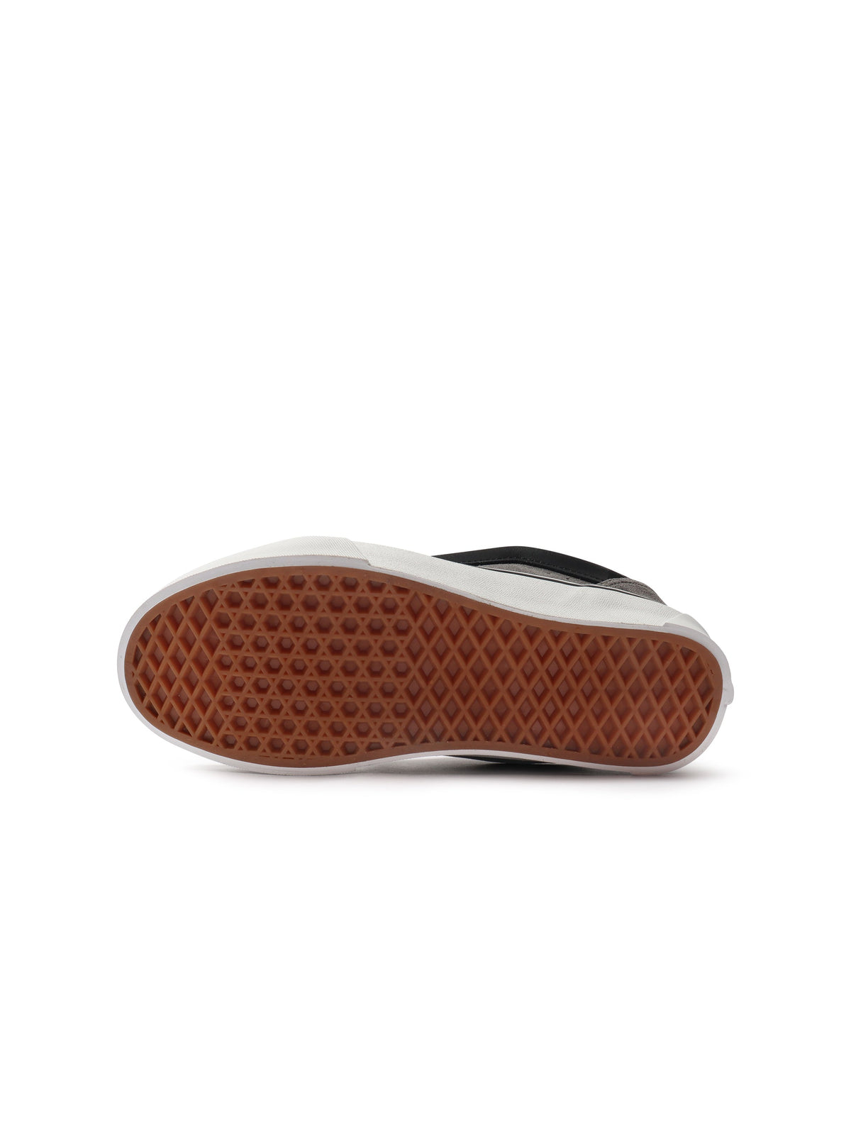 Men's Vans Knu School suede footwear in pewter gray, side view
