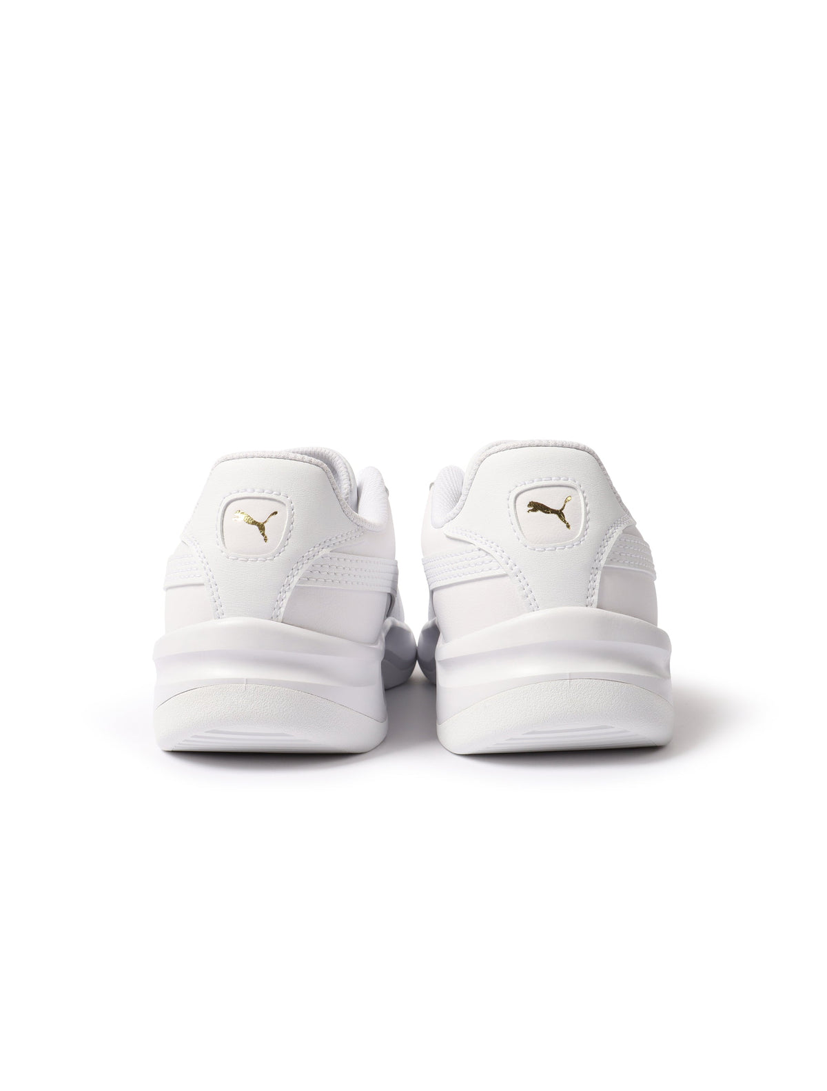 Denim Exchange Puma Suede GV Special men's sneaker in white and gold suede with signature side stripe