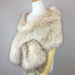 Blush with Black Tips Faux Fur Shawl (Lilian Blu02)